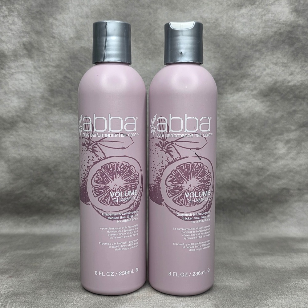(X2) Abba Volume Shampoo w/Grapefruit & Lemongrass for‎ Fine/Limp Hair